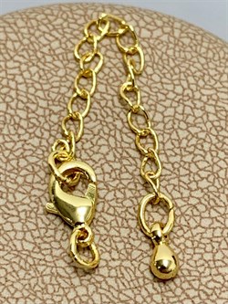 Замочек р.5х9 мм Карабин с цепочкой 24089075 - фото 347592