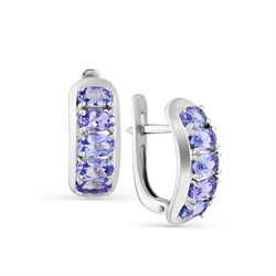 *Серьги Танзанит цв Белое арт. 2-107-293-31-740 вес 4,09 г - фото 44387 *Серьги Танзанит цв Белое арт. 2-107-293-31-740 вес 4,09 г - фото 44387