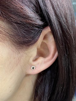 *Пусеты Белый и Черный Бр цв Лимонное арт. 2-104-191-55-315  (вес 1,33 г) - фото 54710 *Пусеты Белый и Черный Бр цв Лимонное арт. 2-104-191-55-315  (вес 1,33 г) - фото 54710