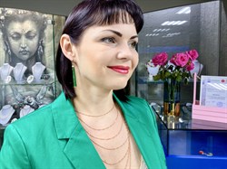 *Серьги Трансформеры Зеленая Шпинель цв Красное арт. С110-5493ШИ-841 вес 7,25 г - фото 64729