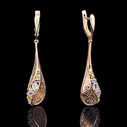 *Серьги цв Красное арт. 02-3678-00-295-1110-46-154 (вес 5,08 г) - фото 6528 *Серьги цв Красное арт. 02-3678-00-295-1110-46-154 (вес 5,08 г) - фото 6528