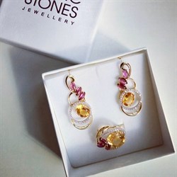 *Кольцо р.18,5 Родолит Цитрин арт. 01-1-206-2201-021-927 (вес 6,33 г) - фото 65722 *Кольцо р.18,5 Родолит Цитрин арт. 01-1-206-2201-021-927 (вес 6,33 г) - фото 65722