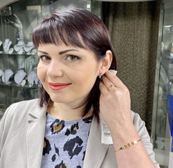 *Серьги Аметист цв Красное арт. С120-5974Ам-579 вес 2,53 г - фото 66128