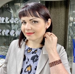 *Браслет р.18 Гранат цв Красное арт. Бр120-048-18Гр-455 вес 40,89 г - фото 66132