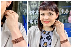 *Браслет р.18 Гранат цв Красное арт. Бр120-048-18Гр-455 вес 40,89 г - фото 66137