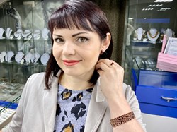 *Серьги Гранат Пироп цв Красное арт. С120-1373Гр-308 вес 3,23 г - фото 66159