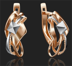 *Серьги цв Красное, Белое арт. 02-4118-00-000-1111-04-448 (вес 3,05 г) - фото 6868 *Серьги цв Красное, Белое арт. 02-4118-00-000-1111-04-448 (вес 3,05 г) - фото 6868