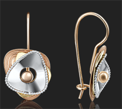 *Серьги Петли цв Лимонное, Красное, Белое арт. 02-4021-00-000-1140-48-443 (вес 3,16 г) - фото 6920 *Серьги Петли цв Лимонное, Красное, Белое арт. 02-4021-00-000-1140-48-443 (вес 3,16 г) - фото 6920