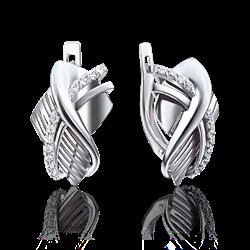 *Серьги Белый Фианит цв Белое арт. 02-4046-00-401-1120-48-782 (вес 3,87 г) - фото 6922 *Серьги Белый Фианит цв Белое арт. 02-4046-00-401-1120-48-782 (вес 3,87 г) - фото 6922