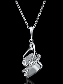 *Подвеска Белый Фианит цв Белое арт. 03-2792-00-401-1120-48-936 (вес 1,76 г) - фото 6980