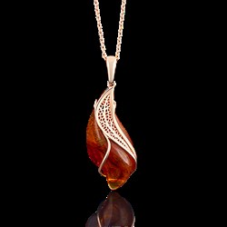 *Подвеска Лепесток Янтарь цв Красное арт. 03-2539-00-271-1110-46-080 вес 2,25 г - фото 6985 *Подвеска Лепесток Янтарь цв Красное арт. 03-2539-00-271-1110-46-080 вес 2,25 г - фото 6985