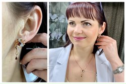 *Серьги Цветы Гранат цв Красное арт. 02-4262-00-264-1110-57-590 вес 5,55 г - фото 70997 *Серьги Цветы Гранат цв Красное арт. 02-4262-00-264-1110-57-590 вес 5,55 г - фото 70997