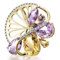 *Подвеска Аметист Цитрин цв Лимонное арт. 03-1-325-2101-021-346 (вес 8,89 г) - фото 75692 *Подвеска Аметист Цитрин цв Лимонное арт. 03-1-325-2101-021-346 (вес 8,89 г) - фото 75692