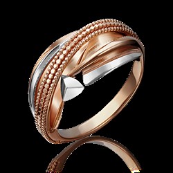 *Кольцо р.17,5 цв Красное, Белое арт. 01-5139-00-000-1111-48-739 (вес 3,63 г) - фото 7573