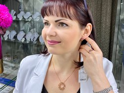 *Серьги Цаворит Аметист Микс цв Красное арт. С120-3447М8-567 вес 2,81 г - фото 76261