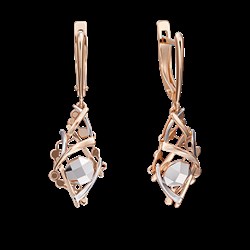 *Серьги цв Красное, Белое арт. 02-4201-00-000-1111-48-439 (вес 3,63 г) - фото 8013