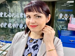 *Серьги Хризолит Аметист Микс цв Красное арт. С122-1361М3-611 вес 2,51 г - фото 80531