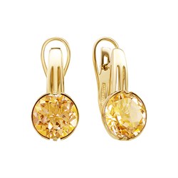 *Серьги Цитрин цв Лимонное арт С320-6022Ц-904 вес 4,19 г - фото 80547