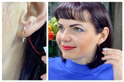 *Серьги Коньячный Бр цв Красное арт. 23340-117-119 вес 2,79 г - фото 80596 *Серьги Коньячный Бр цв Красное арт. 23340-117-119 вес 2,79 г - фото 80596