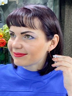 *Серьги Коньячный Бр цв Красное арт. 23340-117-119 вес 2,79 г - фото 80597 *Серьги Коньячный Бр цв Красное арт. 23340-117-119 вес 2,79 г - фото 80597