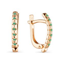 *Серьги Изумруд цв Красное арт. 23619-101-378 (вес 2,3 г) - фото 82504