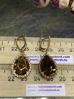 *Серьги Султанит иск цв Красное арт. 1045с-774 вес 8,12 г - фото 83613 *Серьги Султанит иск цв Красное арт. 1045с-774 вес 8,12 г - фото 83613