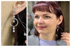 *Серьги Белый Бр цв Белое арт. 2-107-078-021 (вес 9,05 г) - фото 83732 *Серьги Белый Бр цв Белое арт. 2-107-078-021 (вес 9,05 г) - фото 83732