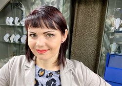 *Пусеты Родолит цв Красное арт. С120-2414Рд-121 вес 1,72 г - фото 83788