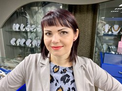 *Пусеты Родолит цв Красное арт. С120-2414Рд-121 вес 1,72 г - фото 83789