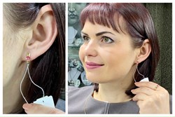 *Серьги Розовый Топаз цв Лимонное арт. 20330272-059 вес 2,82 г - фото 86449 *Серьги Розовый Топаз цв Лимонное арт. 20330272-059 вес 2,82 г - фото 86449