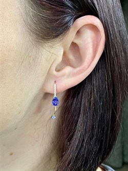 *Серьги Петли Танзанит цв Лимонное арт. 02-0001-00-718-1130-57-510 вес 2,44 г - фото 86475 *Серьги Петли Танзанит цв Лимонное арт. 02-0001-00-718-1130-57-510 вес 2,44 г - фото 86475
