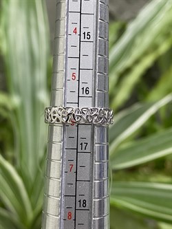 *Кольцо р.16,5 Триглав цв Белое арт. 1000058-459 (вес 2,39 г) - фото 87521