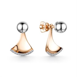 *Серьги Пусеты Белый Бр цв Красное, белое арт. 24172-100-203, (вес 4,26 г) - фото 89279 *Серьги Пусеты Белый Бр цв Красное, белое арт. 24172-100-203, (вес 4,26 г) - фото 89279