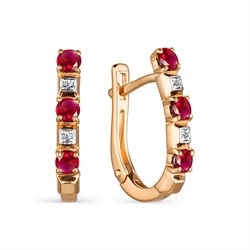 *Серьги Рубин цв Красное арт. 23818-103-059 (вес 3,12 г) - фото 89438 *Серьги Рубин цв Красное арт. 23818-103-059 (вес 3,12 г) - фото 89438