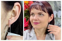 *Серьги Розовый Топаз цв Красное арт. 20351007-342 вес 3,66 г - фото 89490 *Серьги Розовый Топаз цв Красное арт. 20351007-342 вес 3,66 г - фото 89490