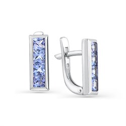 *серьги Танзанит цв Белое 2-107-371-31-291 (вес 4,08 г) - фото 90320