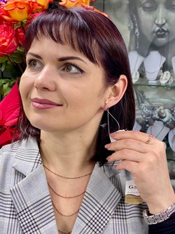 *Серьги Розовый Топаз цв Лимонное арт. 20330097-365 вес 2,76 г - фото 90738 *Серьги Розовый Топаз цв Лимонное арт. 20330097-365 вес 2,76 г - фото 90738