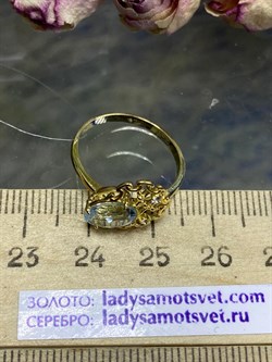 *Кольцо р.17,25 Аквамарин цв Лимонное  арт. 565к-866 вес 2,02 г - фото 91675 *Кольцо р.17,25 Аквамарин цв Лимонное  арт. 565к-866 вес 2,02 г - фото 91675