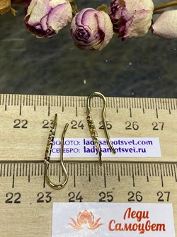 *Серьги Каффы Турмалин цв Лимонное арт. 083с-402 вес 1,59 г - фото 92599 *Серьги Каффы Турмалин цв Лимонное арт. 083с-402 вес 1,59 г - фото 92599