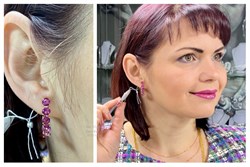 *Серьги Розовый Топаз цв Лимонное арт. 20360309-374 вес 5,14 г - фото 93455 *Серьги Розовый Топаз цв Лимонное арт. 20360309-374 вес 5,14 г - фото 93455