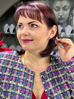 *Серьги Розовый Топаз цв Лимонное арт. 20330411-390 вес 3,23 г - фото 93465 *Серьги Розовый Топаз цв Лимонное арт. 20330411-390 вес 3,23 г - фото 93465