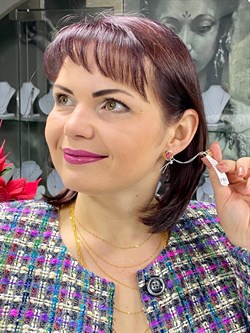 *Серьги Розовый Топаз цв Лимонное арт. 20330923-358 вес 4,16 г - фото 93469 *Серьги Розовый Топаз цв Лимонное арт. 20330923-358 вес 4,16 г - фото 93469