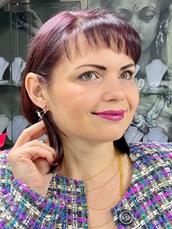 *Серьги Розовый Топаз цв Лимонное арт. 20330239-369 вес 3,6 г - фото 93479 *Серьги Розовый Топаз цв Лимонное арт. 20330239-369 вес 3,6 г - фото 93479