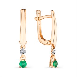 *Серьги Изумруд цв Красное арт. 23484-101-137 (вес 2,41 г) - фото 94421 *Серьги Изумруд цв Красное арт. 23484-101-137 (вес 2,41 г) - фото 94421