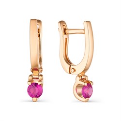 *Серьги Рубин цв Красное арт. 23489-103-896 (вес 2,73 г) - фото 94446 *Серьги Рубин цв Красное арт. 23489-103-896 (вес 2,73 г) - фото 94446