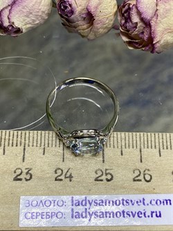 *Кольцо р.17,25 Аквамарин цв Белое арт. 648к-587 вес 2,06 г - фото 95019 *Кольцо р.17,25 Аквамарин цв Белое арт. 648к-587 вес 2,06 г - фото 95019