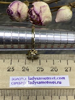 *Кольцо р.16,25 Аквамарин цв Лимонное арт. 653к-600 вес 2,14 г - фото 95159