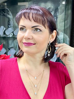 *Серьги Белый Жемчуг Барокко цв. Лимонное арт. 2-508179-00-28-238 вес 8,16 г - фото 96909 *Серьги Белый Жемчуг Барокко цв. Лимонное арт. 2-508179-00-28-238 вес 8,16 г - фото 96909