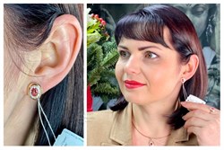 *Серьги Розовый Топаз цв Красное арт. 20330086-710 вес 3,96 г - фото 97053 *Серьги Розовый Топаз цв Красное арт. 20330086-710 вес 3,96 г - фото 97053