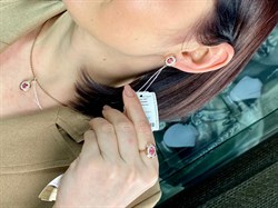 *Серьги Розовый Топаз цв Красное арт. 20330086-710 вес 3,96 г - фото 97055 *Серьги Розовый Топаз цв Красное арт. 20330086-710 вес 3,96 г - фото 97055